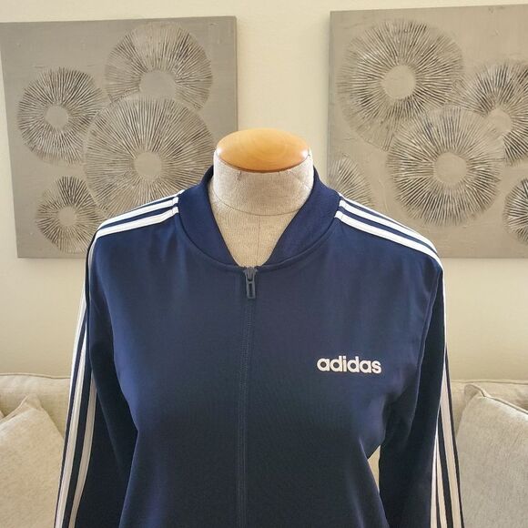 Adidas Back To Basics Three Stripes Track Jacket Sz Sm - Picture 6 of 13